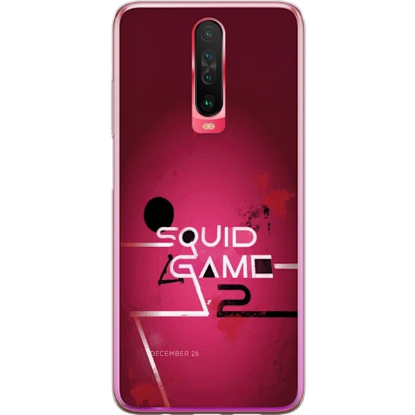 Xiaomi Redmi K30 Gennemsigtig cover Squid Game 2 - Rød