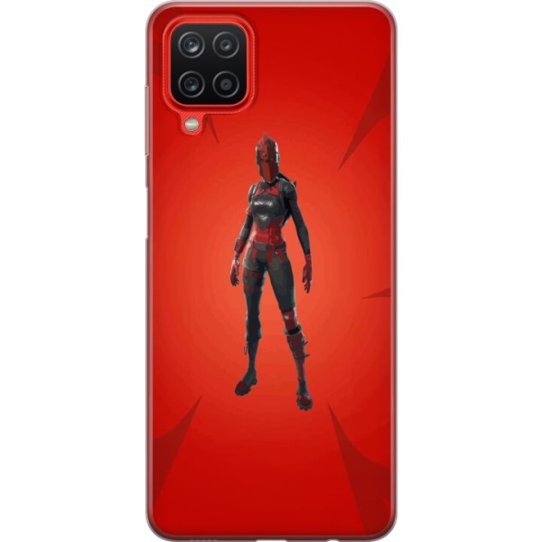 Samsung Galaxy A12 Gennemsigtig cover Fortnite - Rød Ridder