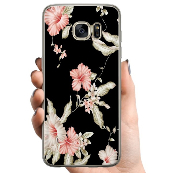 Samsung Galaxy S7 edge TPU Mobilskal Blommor