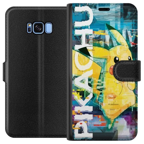 Kompatibelt Plånboksfodral till Samsung Galaxy S8 Pikachu