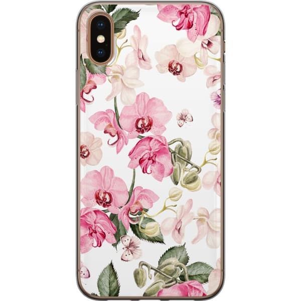 Kompatibelt Mobilskal till Apple iPhone XS Rosa blommor