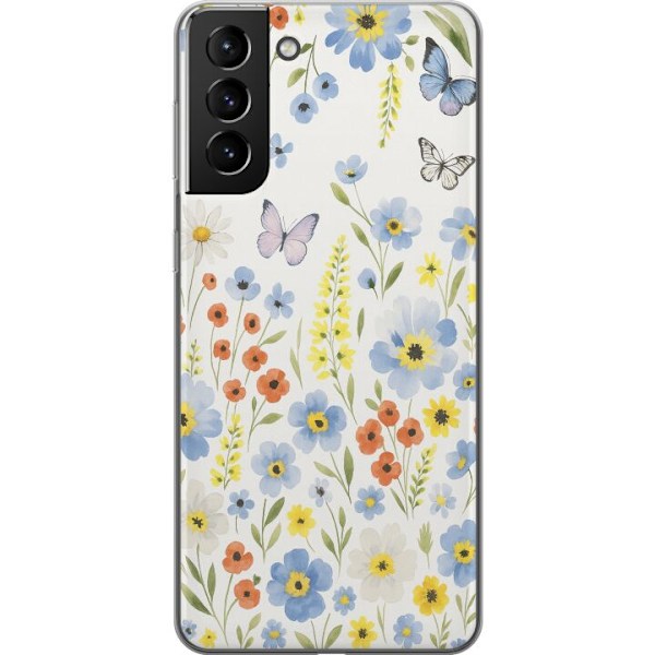 Samsung Galaxy S21+ 5G Genomskinligt Skal Sommarblommor