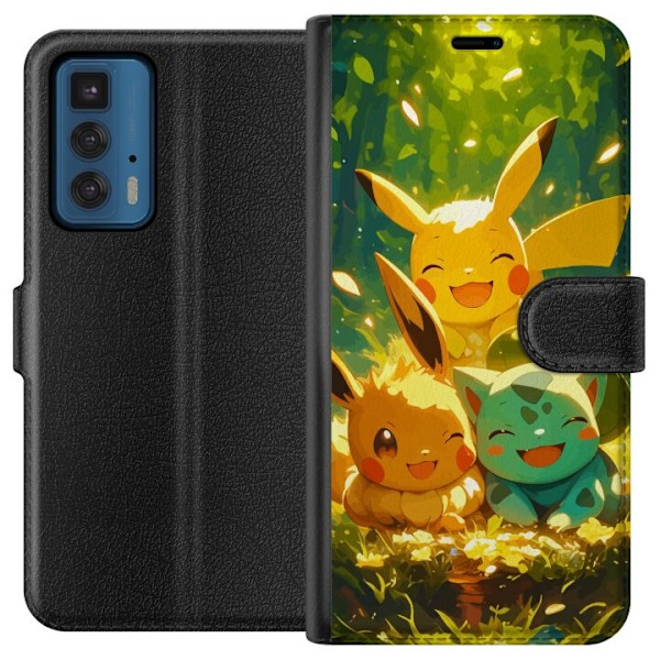 Motorola Edge 20 Pro Lompakkokotelo Pixelmonster pelityyli - v