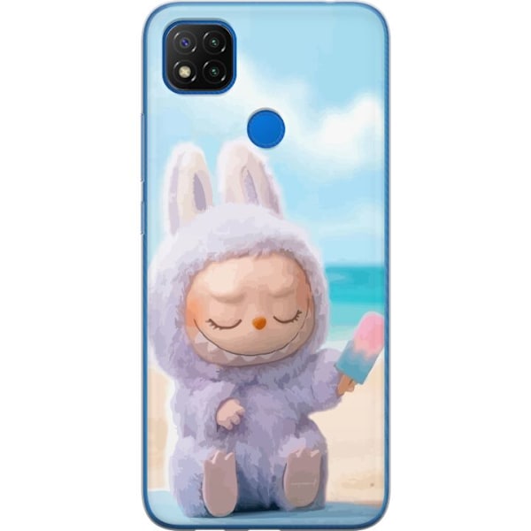 Xiaomi Redmi 9C NFC Läpinäkyvä kuori Labubu Vaaleanpunainen