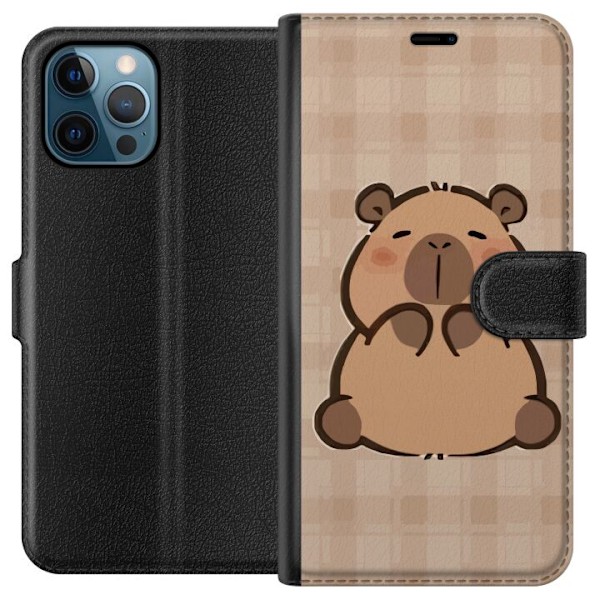 Apple iPhone 12 Pro Tegnebogsetui Mobilskal kawaii capybara flera figurer japansk stil