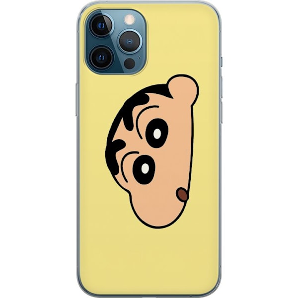 Apple iPhone 12 Pro Max Genomskinligt Skal Peeking Shinchan