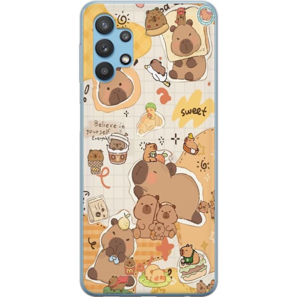 Samsung Galaxy A32 5G Genomskinligt Skal Kawaii capybara mobilskal med gulliga djurmotiv