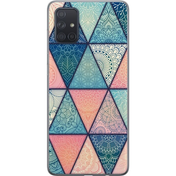 Samsung Galaxy A71 Gjennomsiktig deksel Mandala Triangler