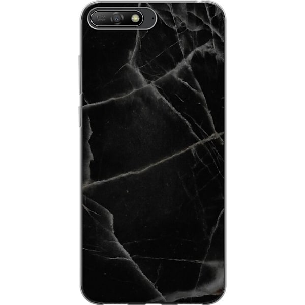 Huawei Y6 (2018) Läpinäkyvä kuori Musta marmori