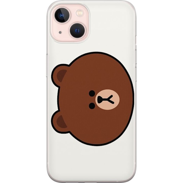 Apple iPhone 13 Genomskinligt Skal line friends brown