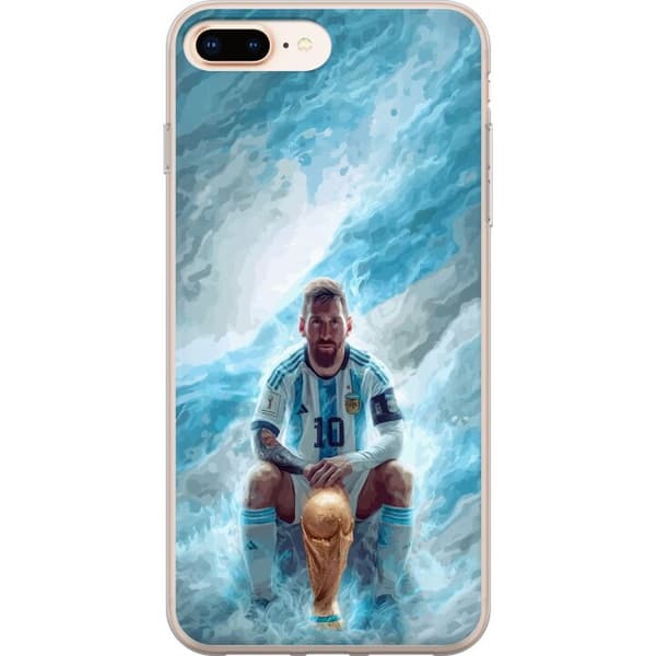 Kompatibelt Mobilskal till Apple iPhone 7 Plus Lionel Messi Världsmästare blå