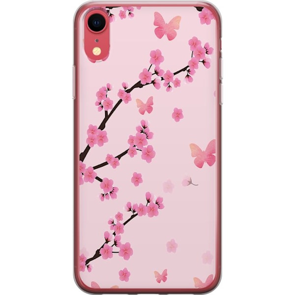 Apple iPhone XR Genomskinligt Skal Blommor