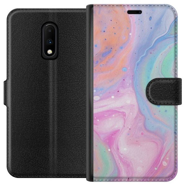 OnePlus 7 Tegnebogsetui Pastelmarmor