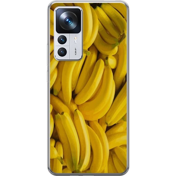Xiaomi 12T Genomskinligt Skal Banana Pattern – lekfullt mönster med gula bananer