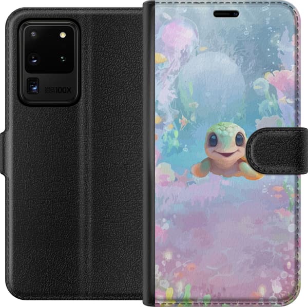 Kompatibelt Lommeboketui til Samsung Galaxy S20 Ultra skilpadde