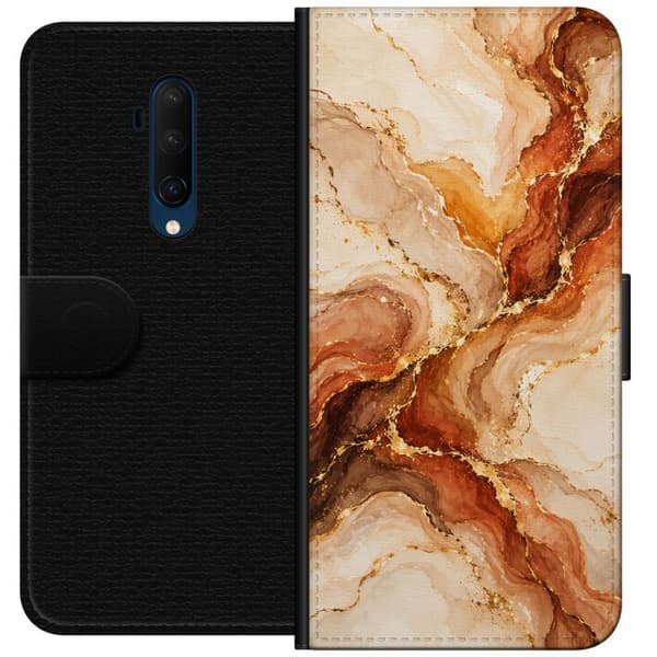 Kompatibelt Lommeboketui til OnePlus 7T Pro Høstagat beige