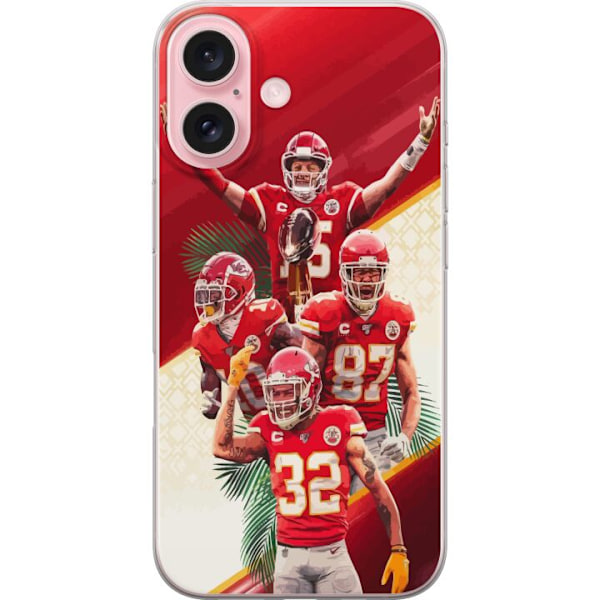 Apple iPhone 16 Läpinäkyvä kuori Kansas City Chiefs (NFL)