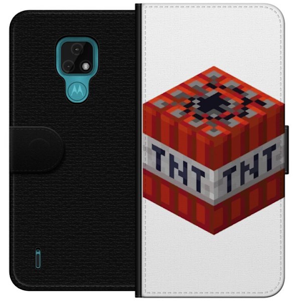 Motorola Moto E7 Tegnebogsetui Minecraft TNT