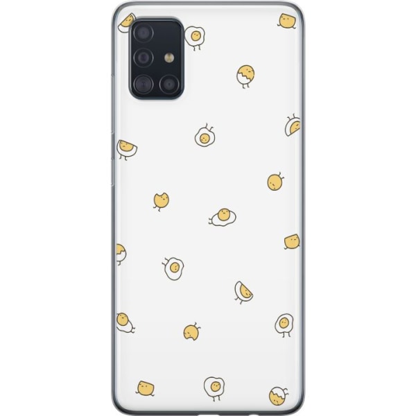 Samsung Galaxy A51 Gjennomsiktig deksel Egg Mønster