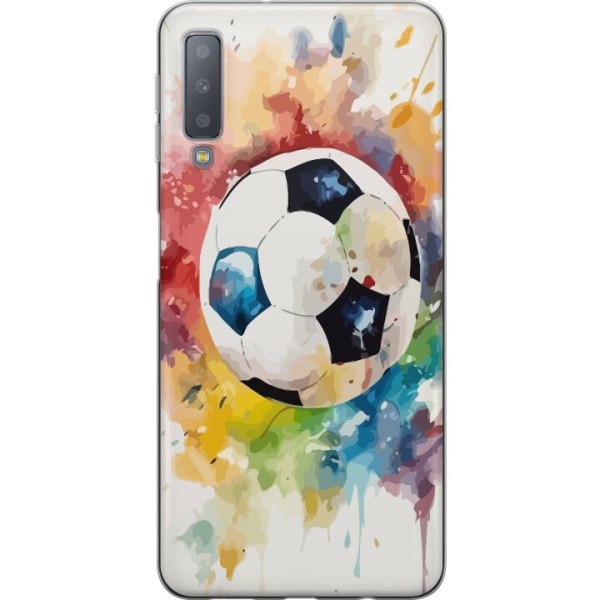 Samsung Galaxy A7 (2018) Gennemsigtig cover Fodbold