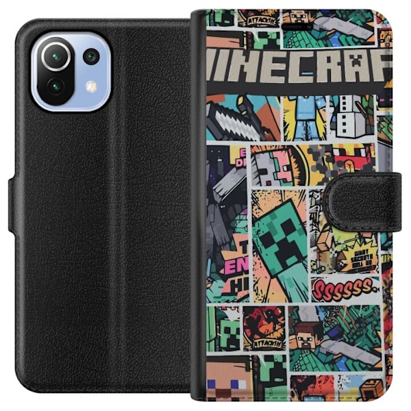 Xiaomi Mi 11 Lite Tegnebogsetui Minecraft Kunst