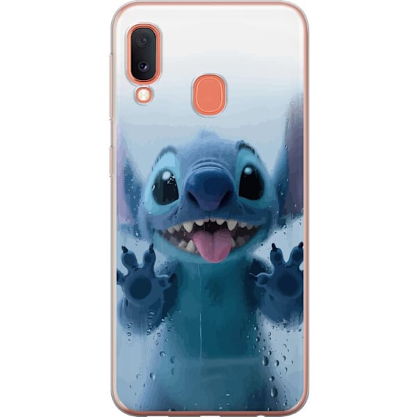 Samsung Galaxy A20e Genomskinligt Skal Stitch Window View –