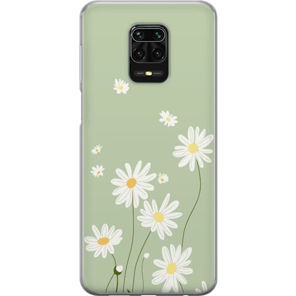 Xiaomi Redmi Note 9S Gennemsigtig cover Præstekraver - blomst
