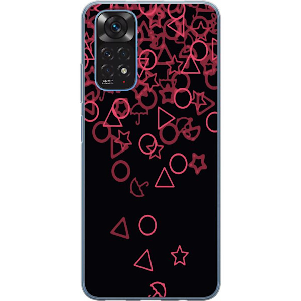 Xiaomi Redmi Note 11 Läpinäkyvä kuori Squid Game Ikoni Sarja Suosittu TV-peli Ikoni Graafinen Motiivi Aasialainen Trendi Draamasarja