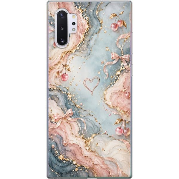 Kompatibel Mobilcover til Samsung Galaxy Note10+ Rosetmarmor blå