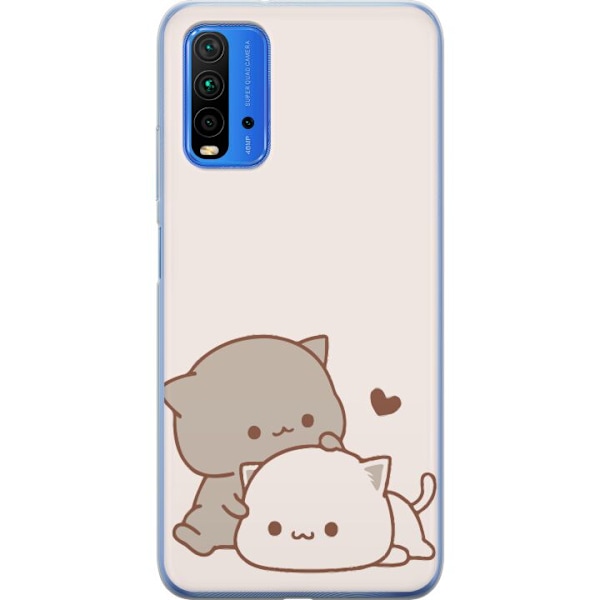 Xiaomi Redmi 9T Gennemsigtig cover Kawaii Søde Katte