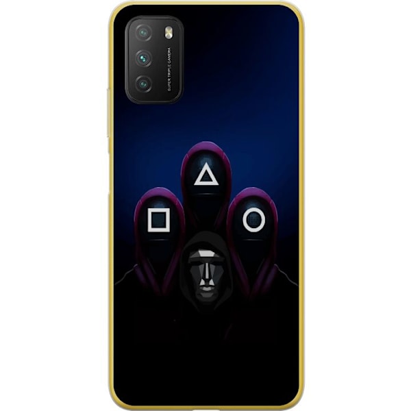 Xiaomi Poco M3  Gennemsigtig cover Squid Game 2 - Huvuden