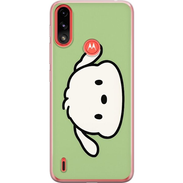 Motorola Moto E7 Power Läpinäkyvä kuori Snoopy Flip