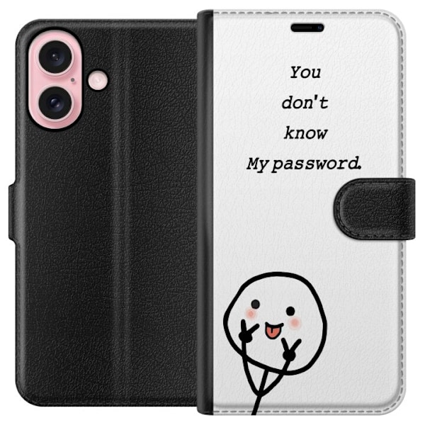Apple iPhone 16 Plånboksfodral You Don’t Know My Password