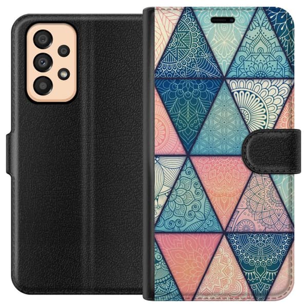 Kompatibelt Plånboksfodral till Samsung Galaxy A33 5G Mandala triangles