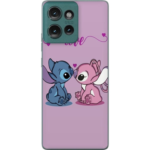 Motorola Edge 50 Läpinäkyvä kuori Lilo & Stitch – Angel E