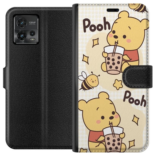 Motorola Moto G72 Lompakkokotelo Nalle Pooh - klassinen karhumotiivi uudessa tulkinnassa