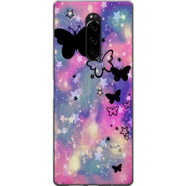 Sony Xperia 1 Gennemsigtig cover sommerfugle