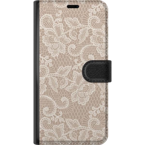 Kompatibel Tegnebogsetui til Huawei P30 Beige blondemønster beige