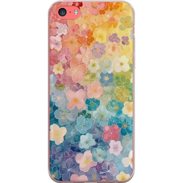 Apple iPhone 5c Gennemsigtig cover Små blomster