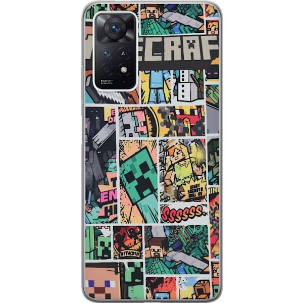 Xiaomi Redmi Note 11 Pro Genomskinligt Skal Minecraft Art