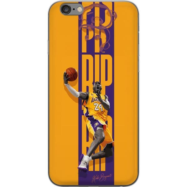 Kompatibelt Mobildeksel til Apple iPhone 6 Plus Kobe Bryant i Lakers-drakt under kraftfull dunk gul