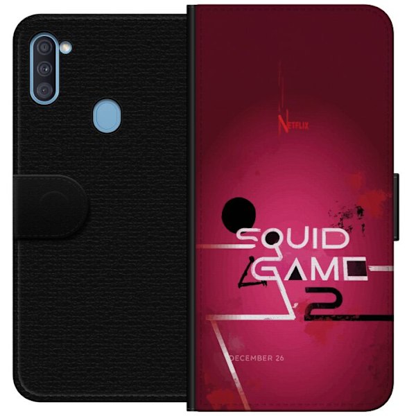 Samsung Galaxy A11 Tegnebogsetui Squid Game 2 - Rød