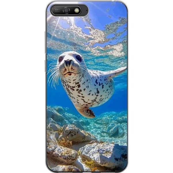 Huawei Y6 (2018) Läpinäkyvä kuori Myynti Meri Uiminen Eläinaihe Luonto Vesimotiivi Sininen Suunnittelu Meriteema Suosittu Motiivi Villieläimet