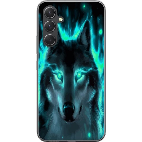 Samsung Galaxy A55 Läpinäkyvä kuori Susi