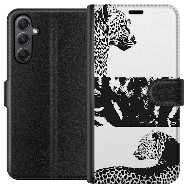 Samsung Galaxy S23 FE Tegnebogsetui Leopard Faces