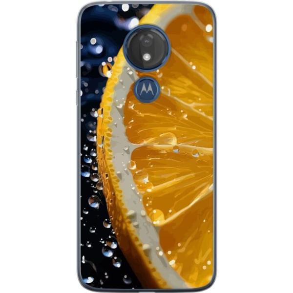 Motorola Moto G7 Power Genomskinligt Skal Apelsin