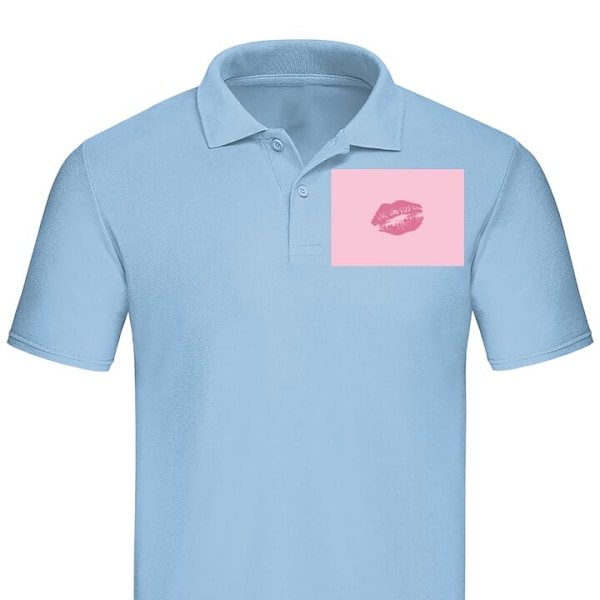 Poloshirt til Voksen | Elegant Poloshirt Kys Lyseblå X-Large