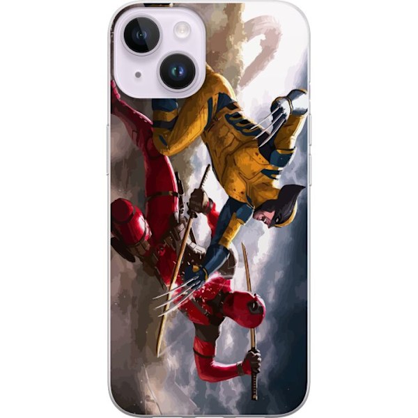 Apple iPhone 15 Plus Gjennomsiktig deksel Wolverine Deadpool