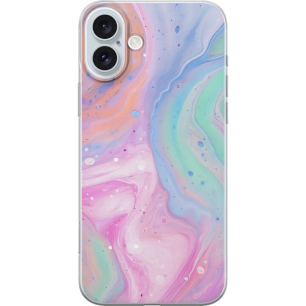 Apple iPhone 16 Plus Gennemsigtig cover Pastelmarmor