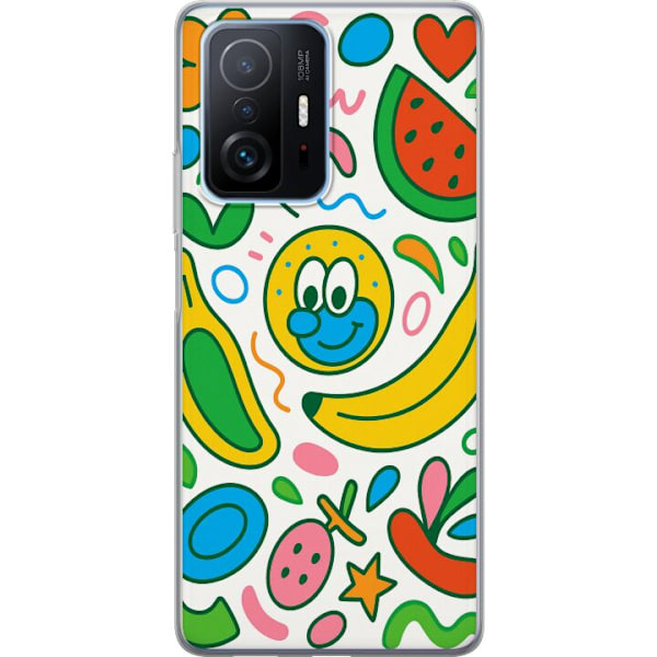 Xiaomi 11T Pro Gjennomsiktig deksel Sommerfuglslør